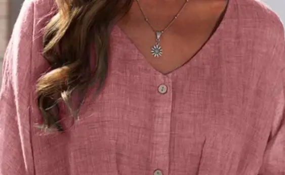 

Повседневная однотонная рубашка для женщин, модный пуловер с коротким рукавом и v-образным вырезом на пуговицах, топы, женская праздничная офисная женская одежда, летняя одежда