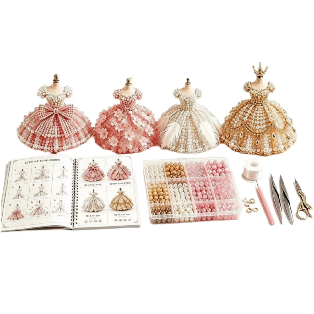 kit-de-vestido-com-micangas-3d-formato-de-vestido-artesanato-criativo-kit-de-arte-com-micangas-feito-a-mao-design-fofo-conjunto-de-ornamentos-3d-com-micangas-presente-ideal