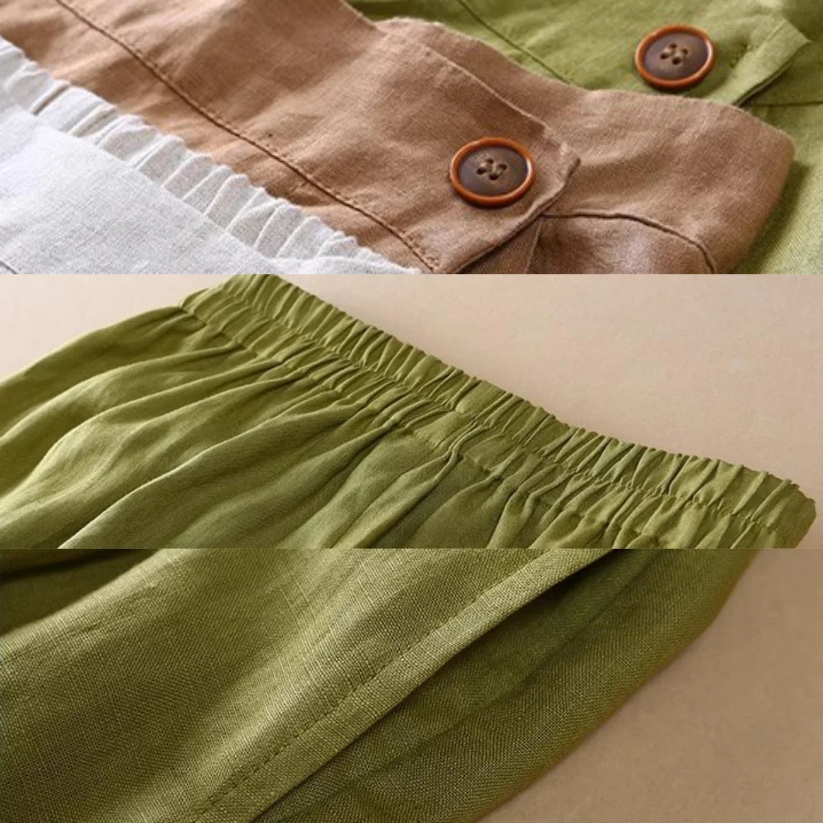 100% Linen Long Summer Skirt Causal Vintage Solid Loose Maxi Skirts with Button Korean Style Women\'s Clothing Irregular Hoidlay