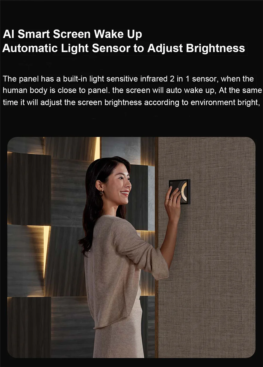 Aqara Scene Panel Switch S1 Zigbee 3.0 Smart Touch Screen AI Gesture Recognition Siri Voice Control Work with Apple Homekit