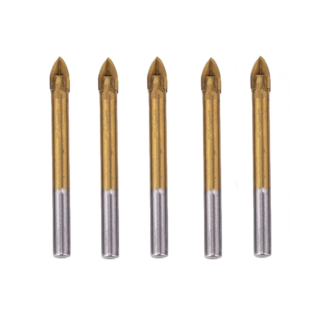 

5-piece 5-12mm Glass Drill Bit Set Suitable For Reaming And Deburring Walls, Tiles, Glass, Metal, Marble, And Wood.