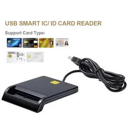 USB Smart Card Reader For Bank Card IC/ID EMV Read-write Device High Quality for Windows 7 8 10 Linux OS USB-CCID ISO 7816 New