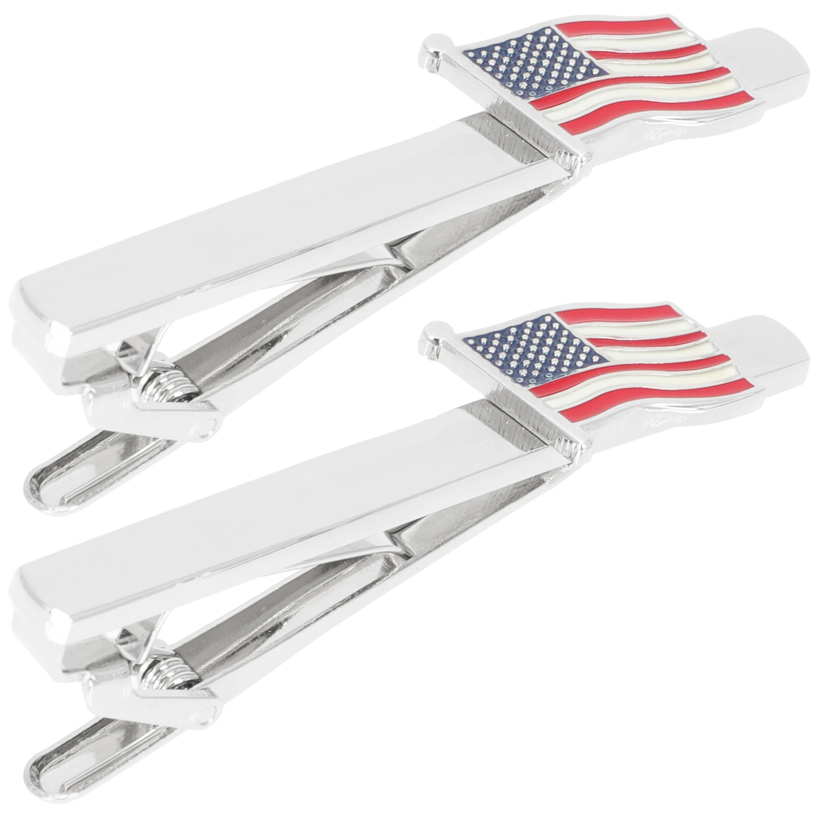 

2 Pcs Men Elegant Metal Accessories Metal Clips Bars Durable Tie Tie Clips For Suit Bars Necktie Plated Wear Resistant