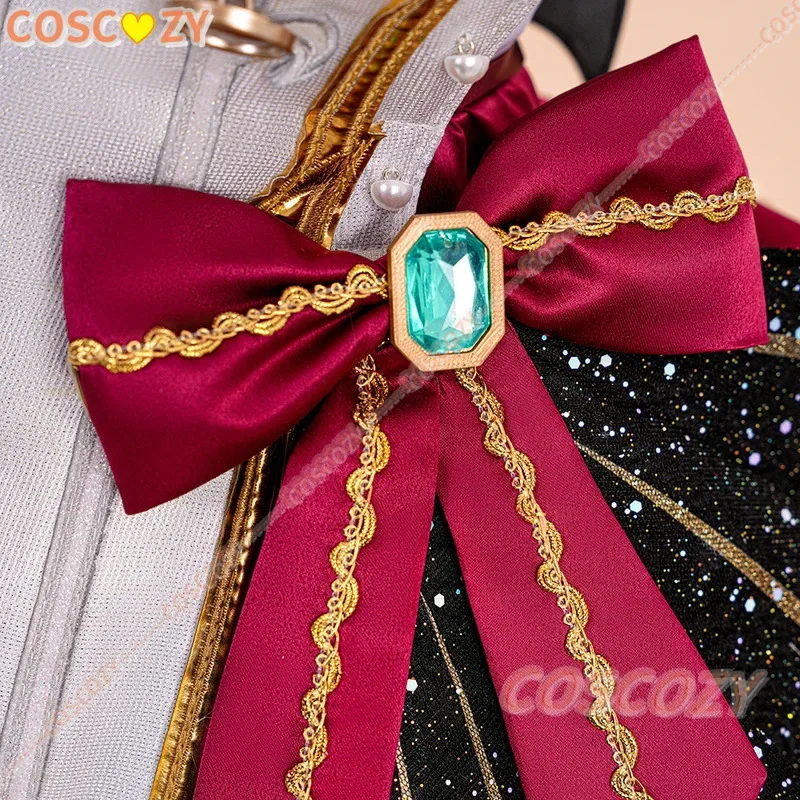 أزياء كوسبلاي جينشين إمباكت اسكوفير التأثيرية فستان شعر مستعار وقبعة الذيل الدعائم أوسيا فونتين أزياء الهالوين الممتازة