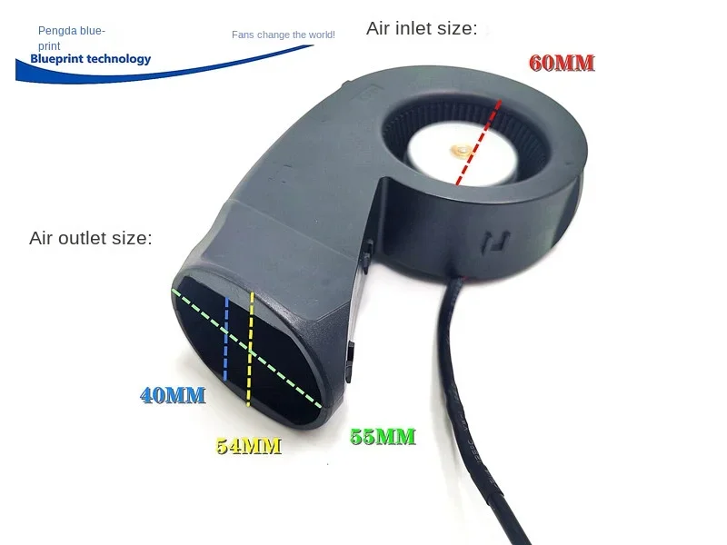 Ventilatore a turbina ignifugo a testa tonda outh 12V portata d'aria massima 15cm stufa a legna da ardere raccolta ventola di raffreddamento del forno per Barbecue a vento