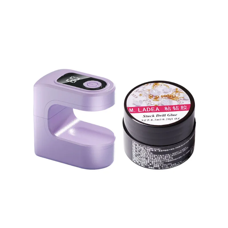 المحمولة مسمار مجفف الأشعة فوق البنفسجية LED هلام تلميع مصباح و عالق الحفر الغراء مجموعة المنزلية وصالون مسمار أدوات الرسم الأظافر علاج الملحقات #6