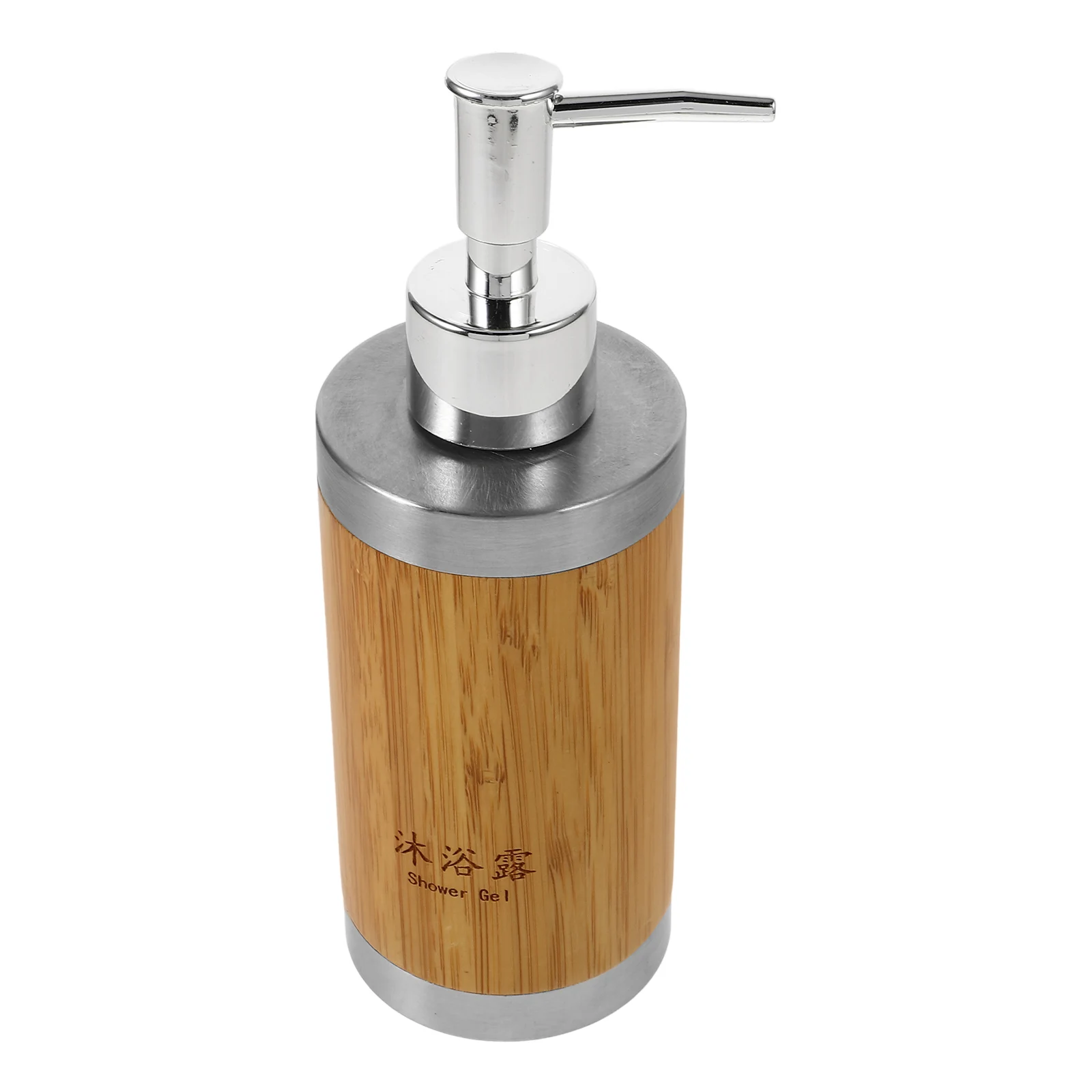 

Press Bottle Hand Wash Dispenser Bamboo Lotion Liquid Pump Soap Bathroom Shower Dispensers Body Manual