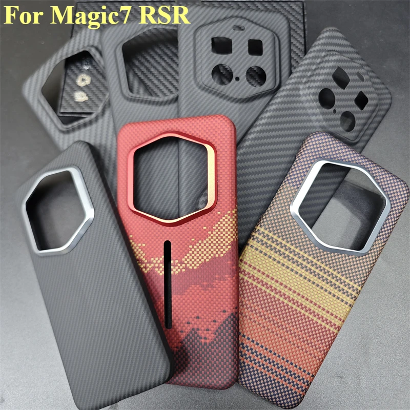 

Carbon Fiber Case For Honor Magic7 RSR Phone Case Magic7 Porsche Design Protective Cover Hard Shell Aramid Fiber Cover