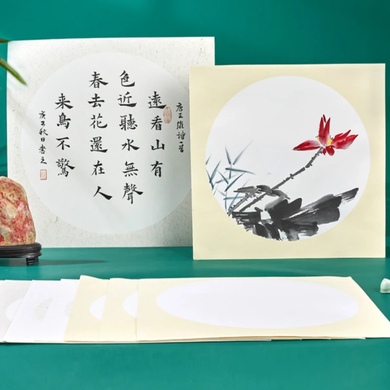 

Chinese Rice Paper Card Ripe Xuan Paper Calligraphy Freehand Watercolor Painting Mounting Raw Xuan Papier Cards Carta Di Riso