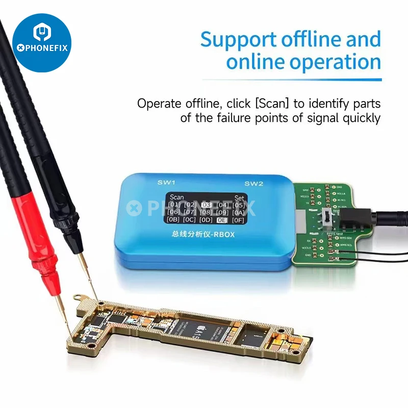 

JCID RBOX Bus Analyzer For iPhone Android Phone Signal Faults Detection Repair JC Intelligent Drawing Schematic Diagram Bitmap