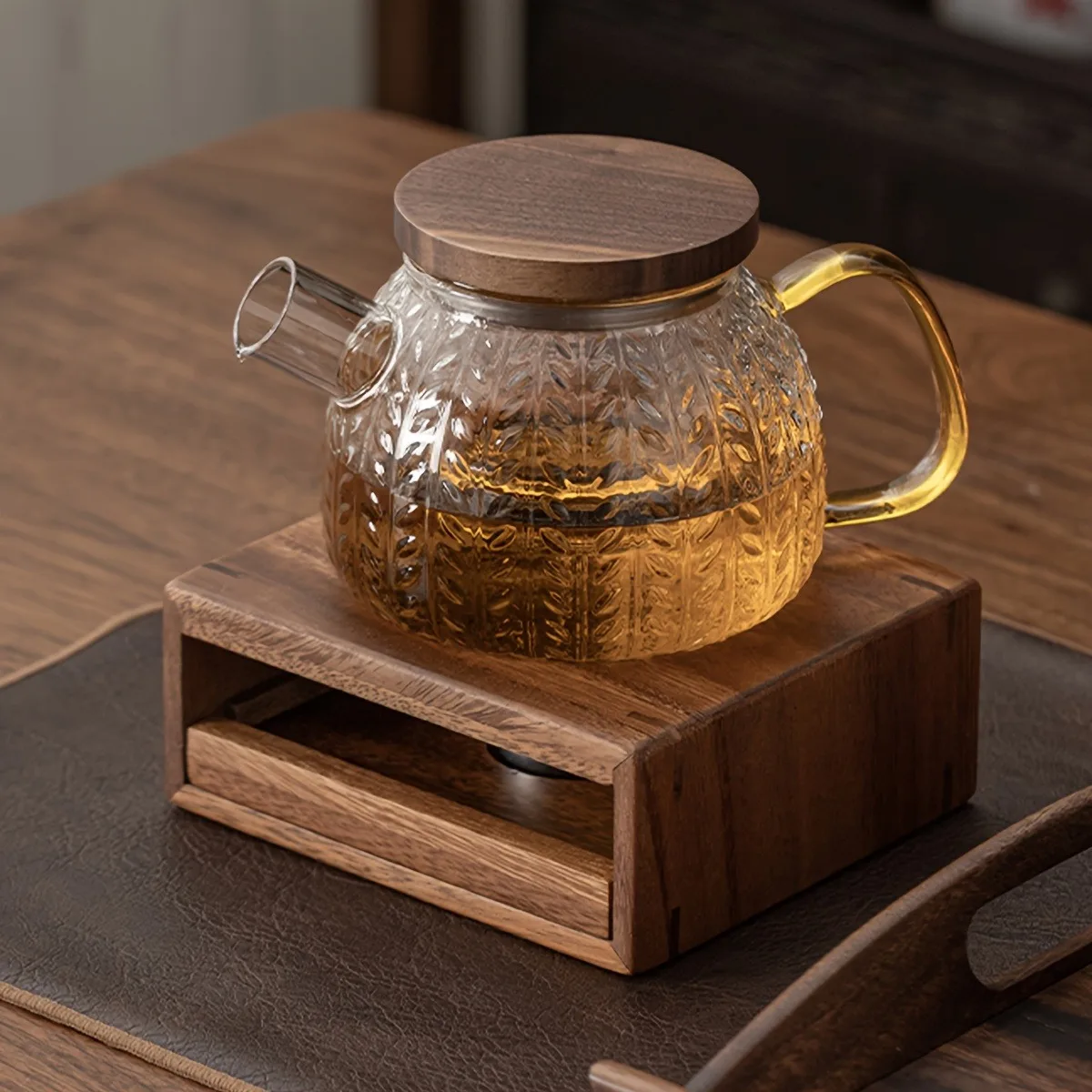 Image 6: Réchauffeur de thé portable, base chauffante, mini-réchaud, chauffe-bougie non électrique, réchauffeur de théière, chauffe-plat de table, outil de service du thé