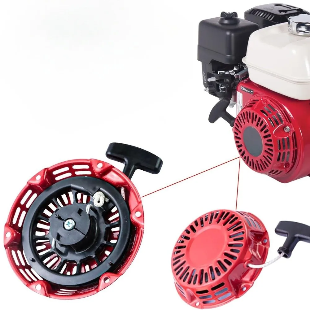Replacement Recoil Starter Assembly for Honda For GX160 For GX200 Engines 55 Includes Steel Rod Pawls and Pull Rope Kit view 2