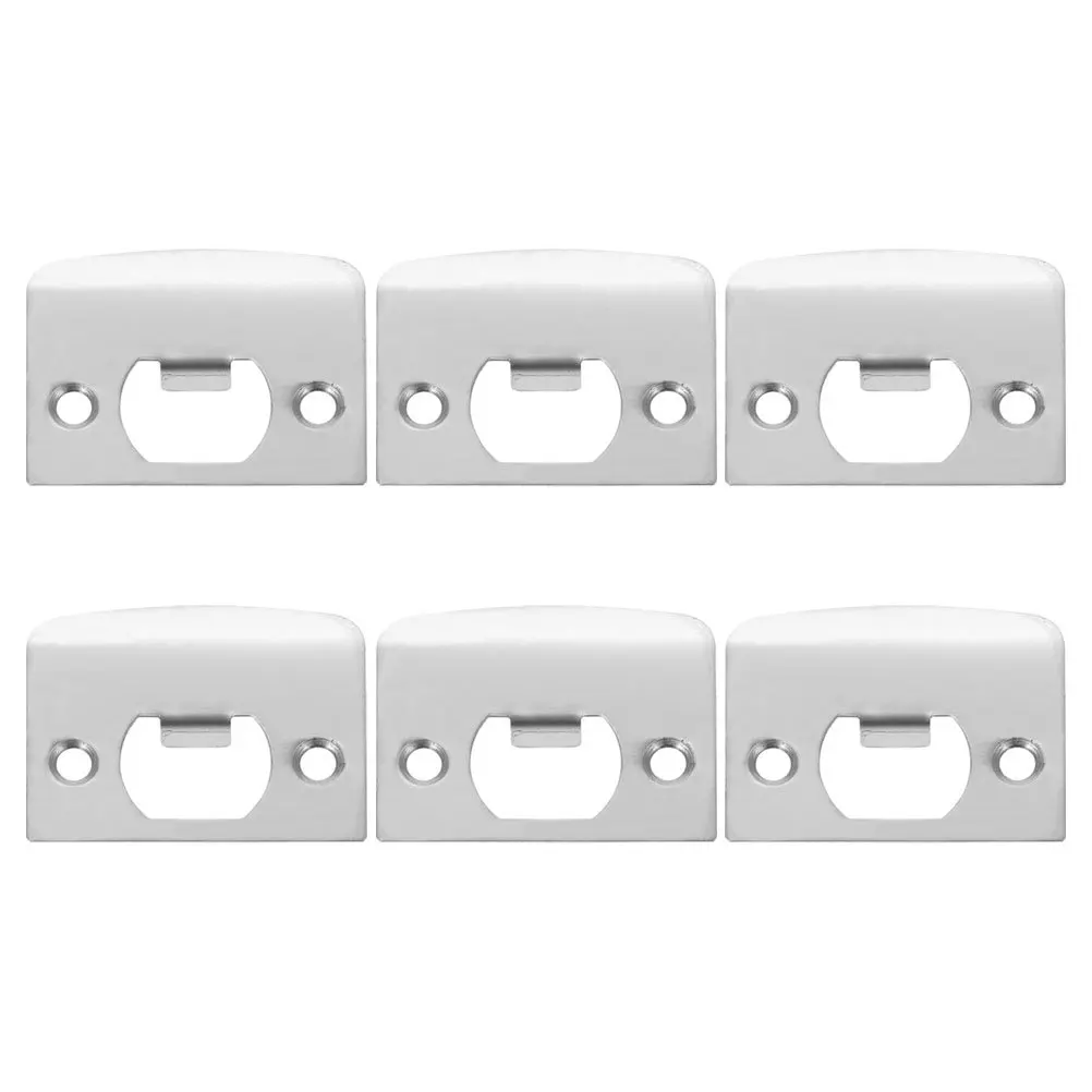 

6pcs Stainless Steel Deadbolt Strike Plate Reinforcement Hole Filler Cover Plate Garage Front Door Security Durable Wear