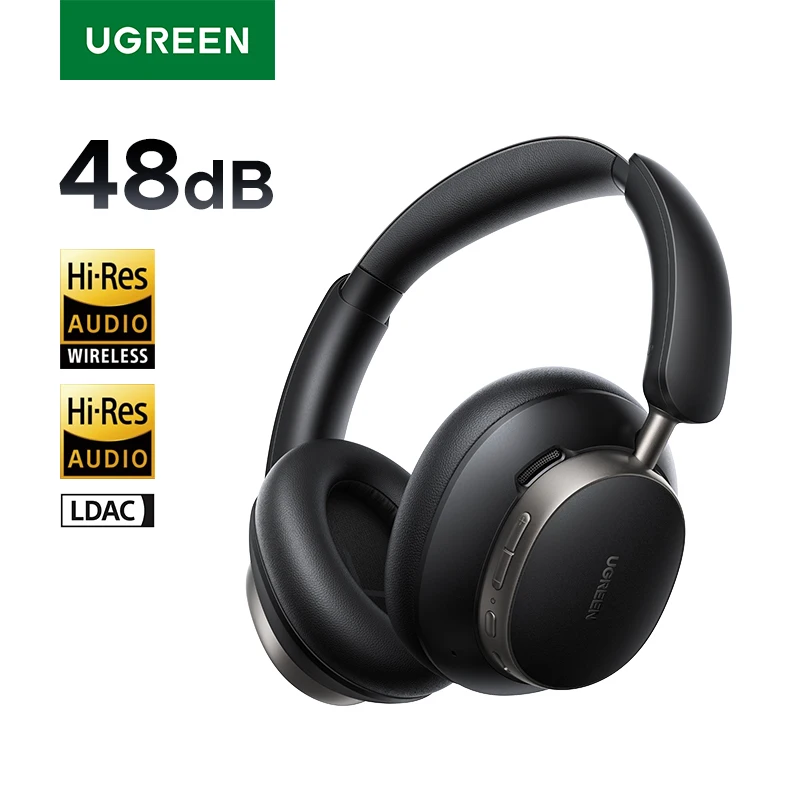 Słuchawki bezprzewodowe ANC 48dB nauszne słuchawki Bluetooth aktywna redukcja szumów Hi-Res LDAC 120h czas odtwarzania