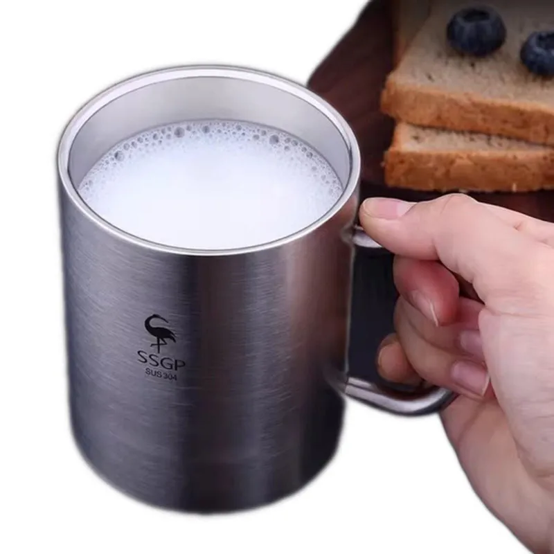

Tea Cup Double Wall Insulated Water Cup Home Outdoor Camping Hiking Picnic Tea Cup Coffee Mug Cocktail Tool