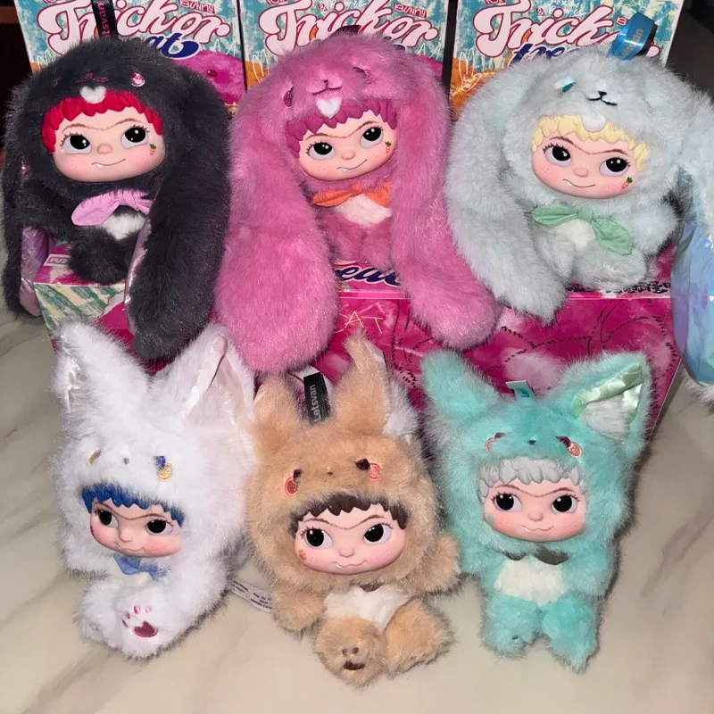 

Wakuku V2 Fox Bunny Trickor Treat Sereis Vinyl Plush Blind Boxdoll Bag Pendant Keychain Trendy Toys Mystery Box Surprise Gifts