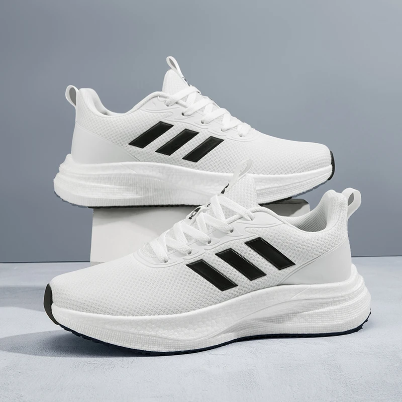 Zapatos de hombre, zapatillas clásicas transpirables para correr para hombre, zapatos de malla cómodos y ligeros para exteriores, zapatos para caminar sin cordones, Tenis Masculino