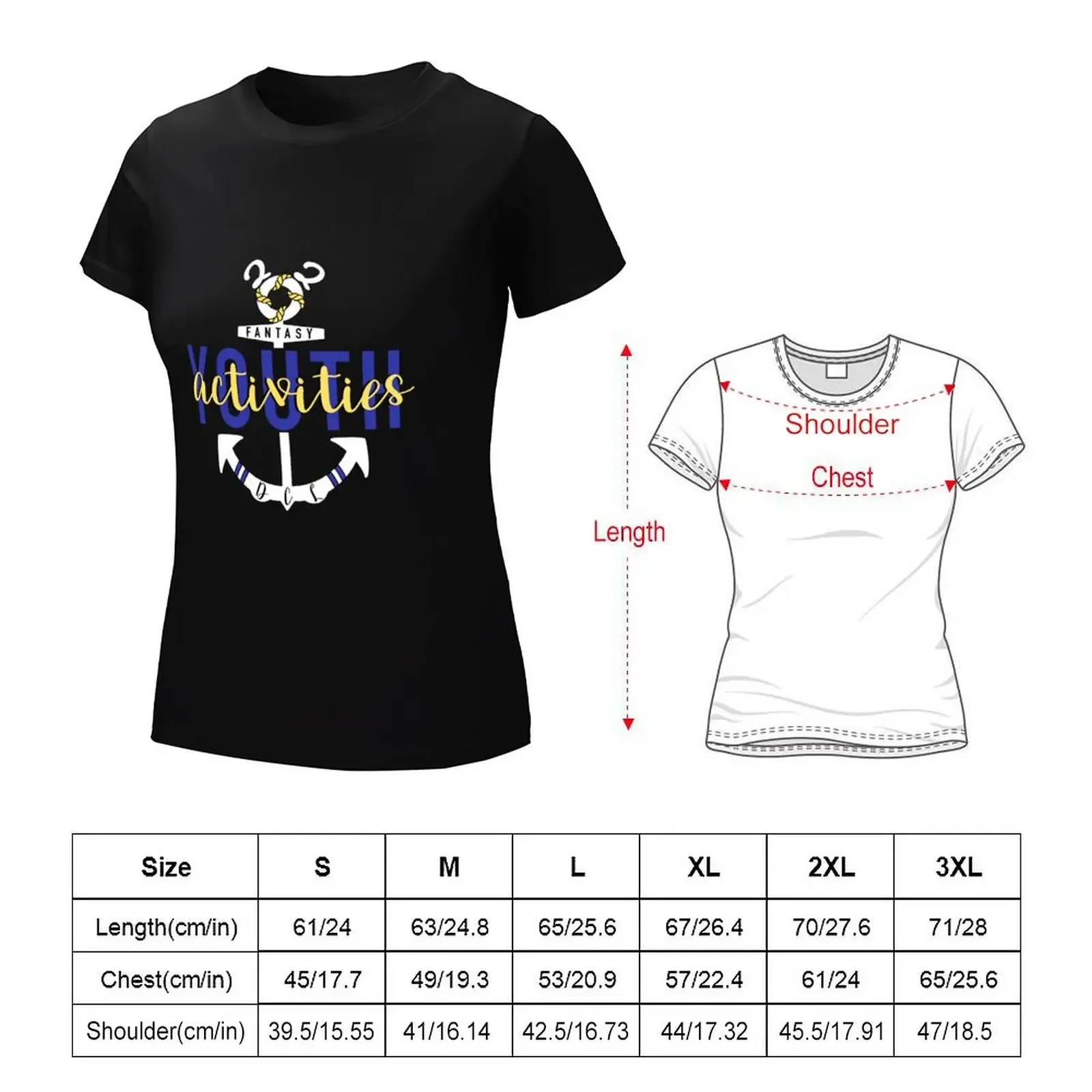 YA 22 FANTASY - Black Background T-shirt graphics plus size tops Woman clothing