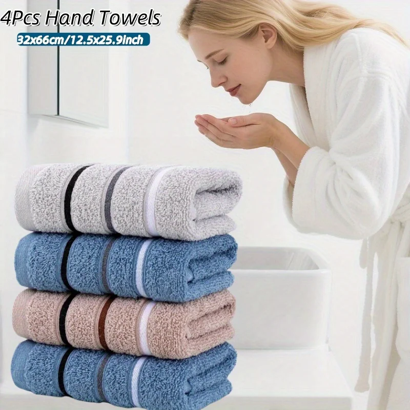 4 Set of Bath Towels，Soft and Absorbent Bath Towel，Suitable for Bathroom Shower、Gym、Sauna Room、Kitchen and Outdoor，Multi-color Q