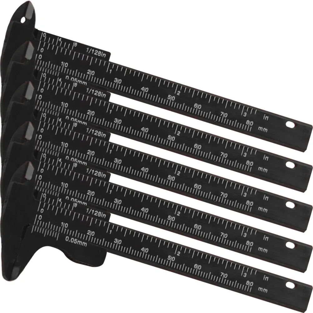 

Набор из 5 шт. портативных прецизионных измерительных линеек для бровей с двойной шкалой, прочные и легкие, для разметки бровей, для салонов красоты и домашнего использования