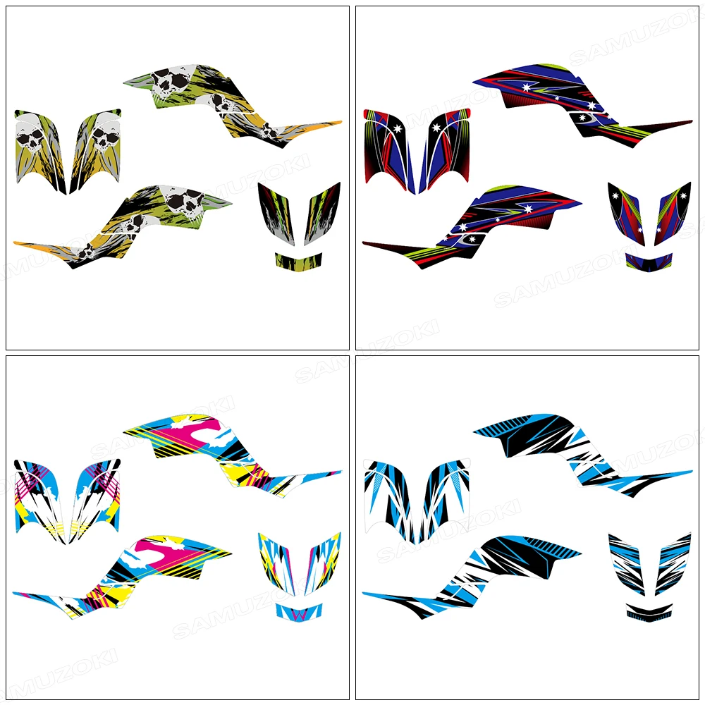 

Fit for Yamaha RAPTOR 660 YFM660 2001 -2005 2002 2003 2004 ATV Deco Decal Fairing Sticker Graphics Background Kits