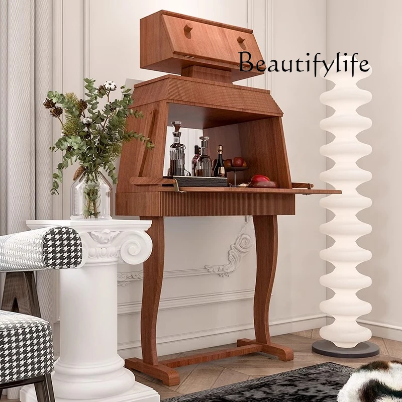 

Locker Simple Living Room Storage Creative Makeup Desk Wine Cabinet Medieval Robot Solid Wood