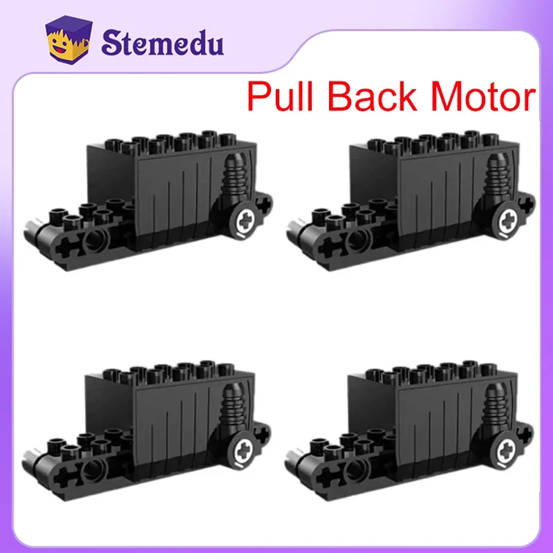 

Technical Parts Pull Back Motor 9x4x2 2/3 Compatible with legoeds Building Blocks 47715 MOC Pull Back Car Inertia Car Creative