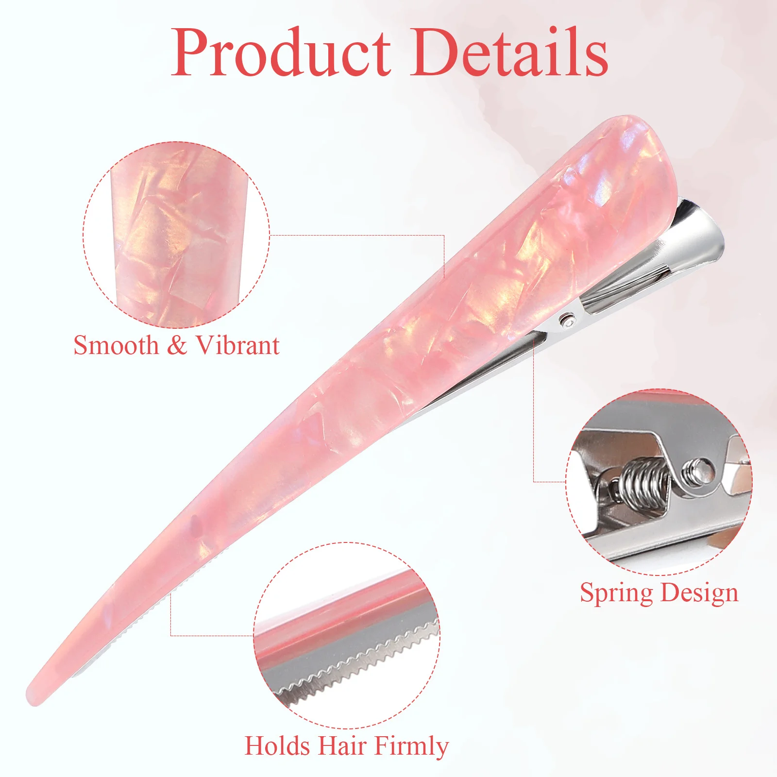 3 قطعة مقاطع الشعر مشابك أكريليك كبيرة دبوس شعر أنيق للنساء إكسسوارات شعر سميكة ورقيقة دبوس شعر كبير دبابيس شعر نسائية