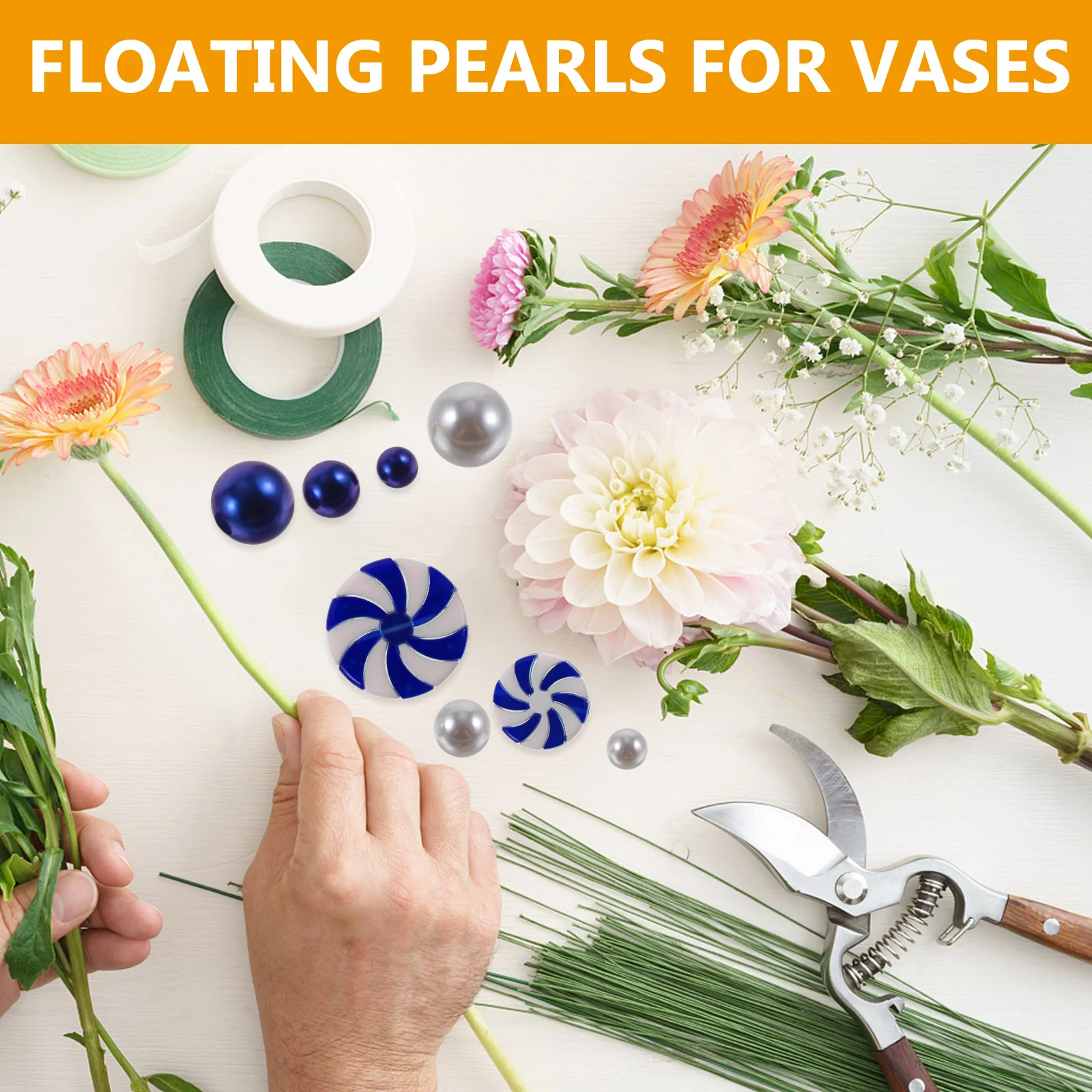 

1Set Christmas Floating Candles Beads Vase Filler Acrylic Candy Shape Decor for Party Centerpiece Table Decoration Xmas Home