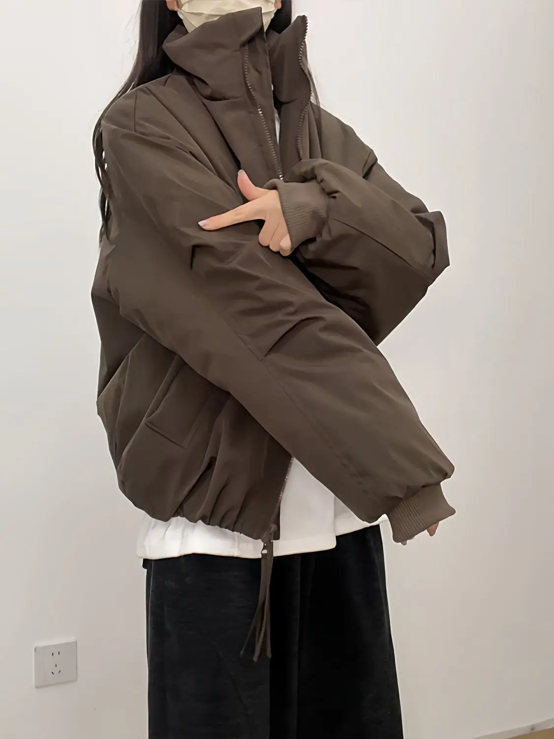 2026 New Stand Collar Cotton-padded Jacket Men's Winter Thickened Trend Cotton Padded Coats Male Solid Color Warm Parkas C964