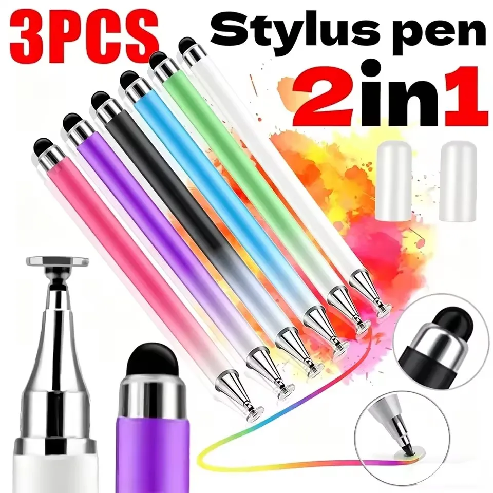 4/1Pcs 2IN1 Stylus Pen for Mobile Phone Tablet Drawing Capacitive Touch Pen Universal For iPhone Samsung Android Draw Screen Pen