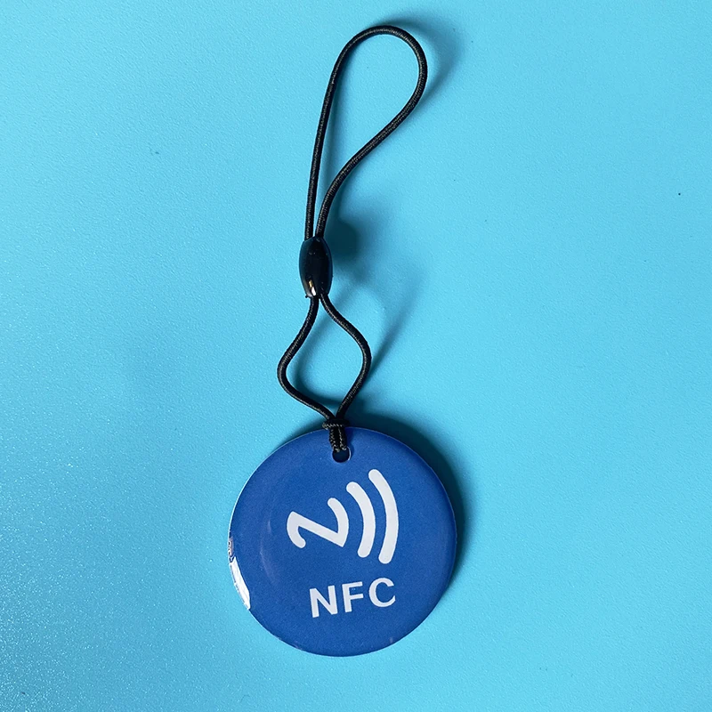 10pcs For All NFC Enabled Phone NFC Tags Lable Ntag213 Epoxy Card RFID 13.56MHz 144 Bytes RFID Token With Rope Waterproof