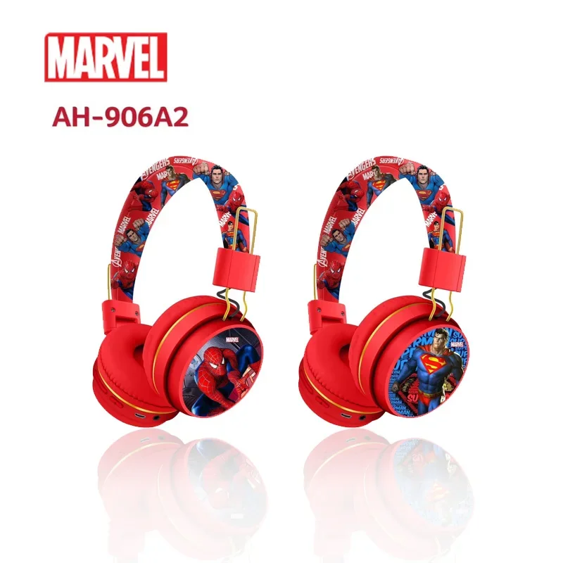 

Marvel Bluetooth Headphones AH-906 Spider man Wireless Bluetooth Earbuds HIFI Surround Sound Headset with Mic Kids Anime Cartoon