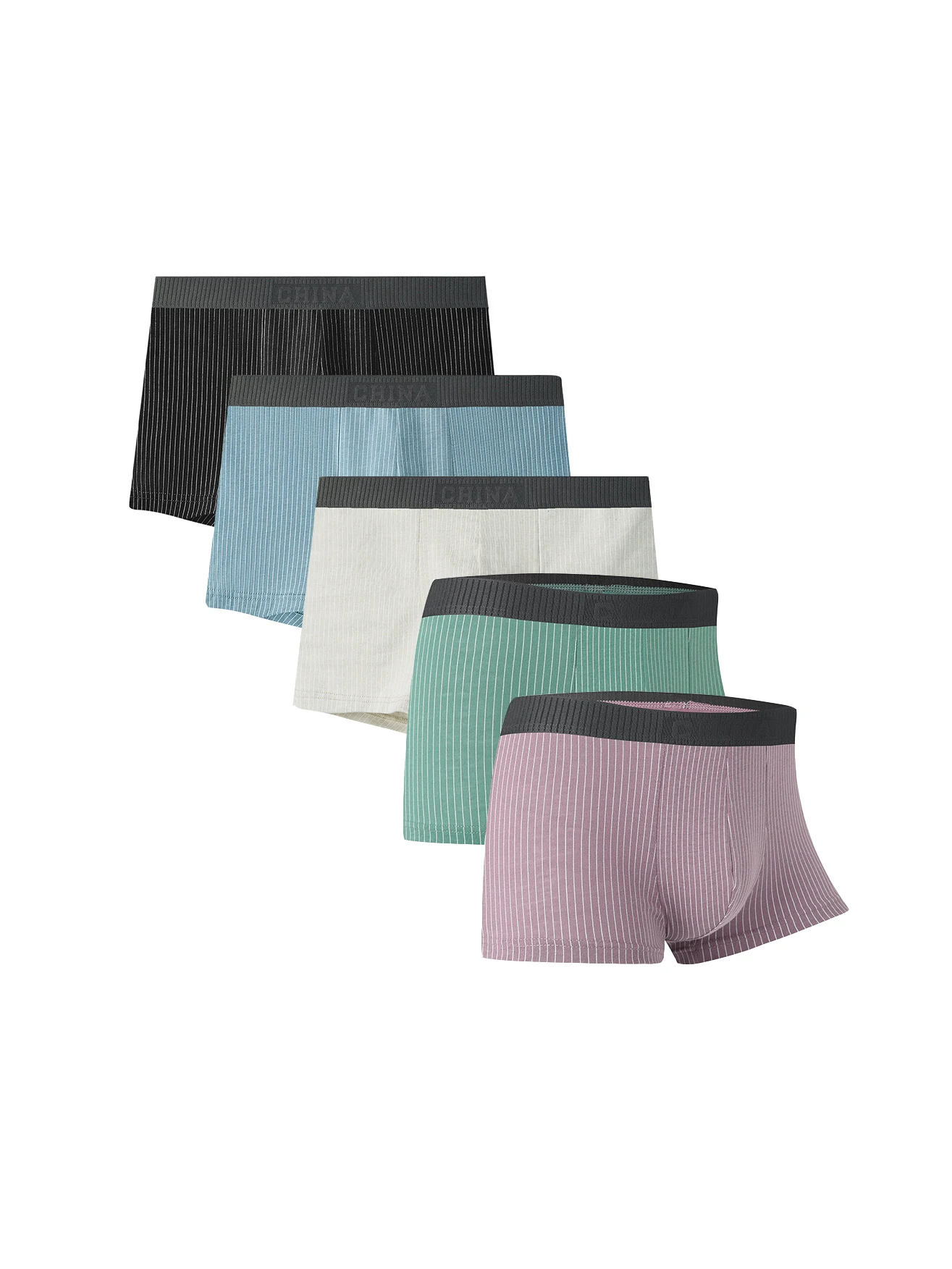 

5pcs/lot Men's Underwear Men Boxer Shorts Cotton Stripe Men Underpant Plus Size Boxer Sexy Breathable Men Panties