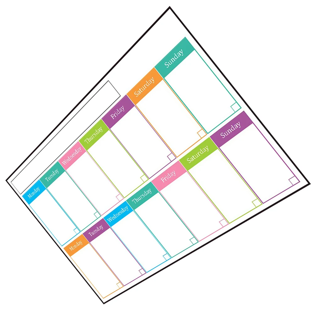 

Whiteboard Wall Stickers 30x45cm Erasable Adhesive Calendar Weekly Dry Erase PVC Home Office Classroom Decor