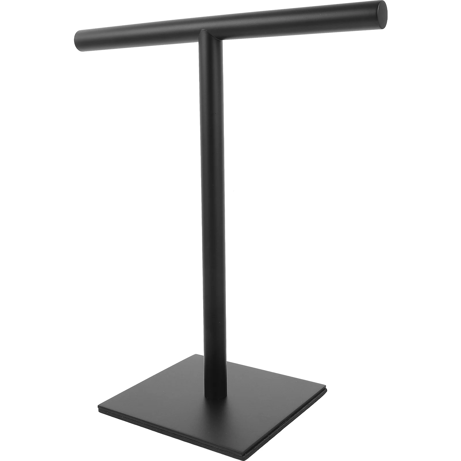 

Black Stainless Steel Vertical Hand Towel Holder Stand for Bathroom Kitchen Countertop Space Saving T Shaped Base Stable