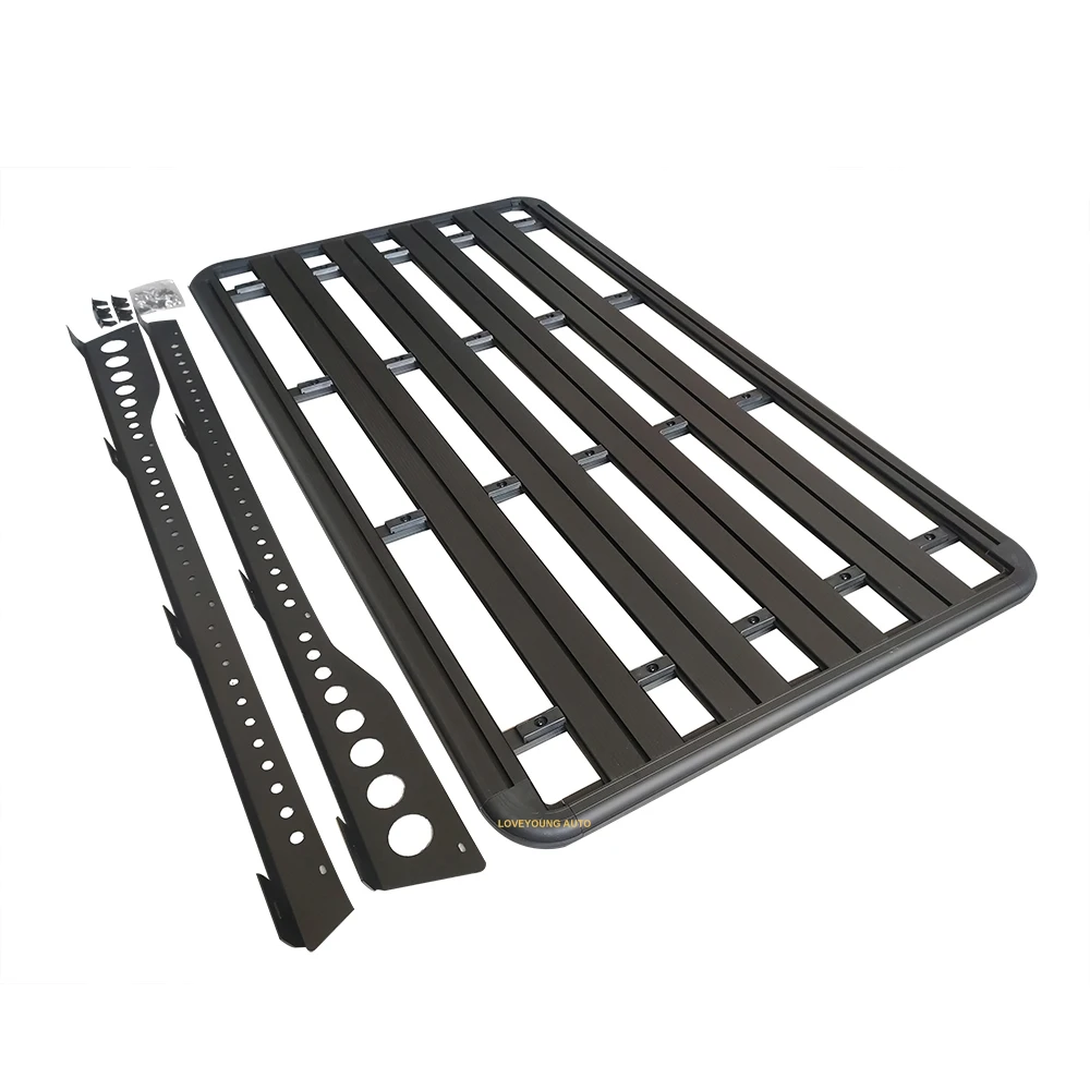 

LOVEYOUNG Hot Sale Multifunctional Black Aluminum Roof Rack Platform Car Luggage Rack