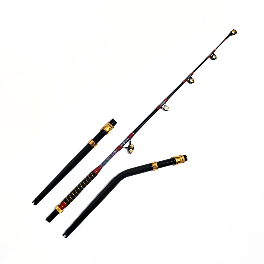 

New 6 '200lb Drag Fishing Rod Big Game Fishing Super Hard Drag Curved/straight Butt Fiberglass