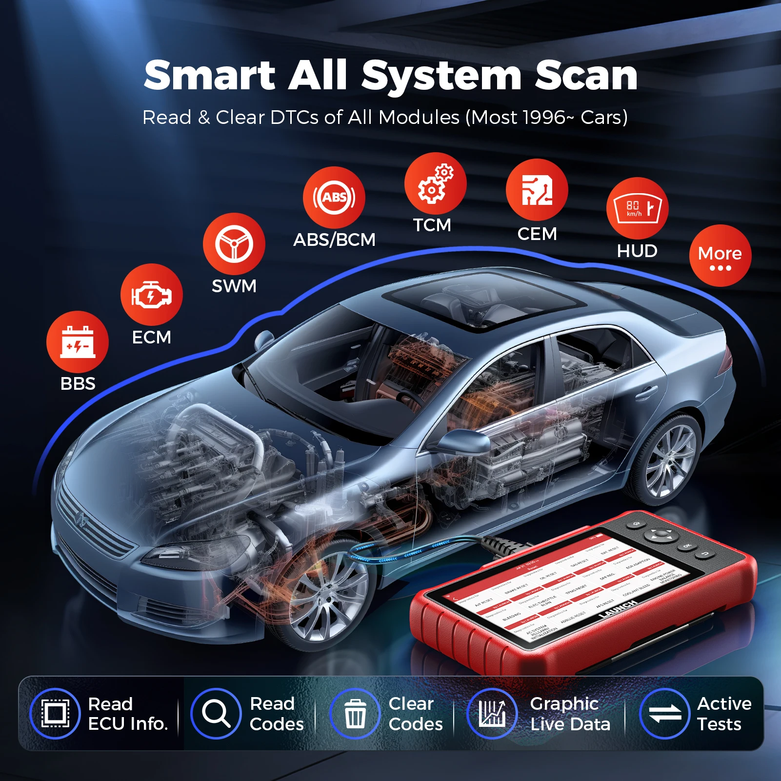 LAUNCH X431 CRP919X Lite Car Diagnostic Tool OBD2 Scanner  Automotive Scanner Auto Scan Diagnosis 2024 New Arrival