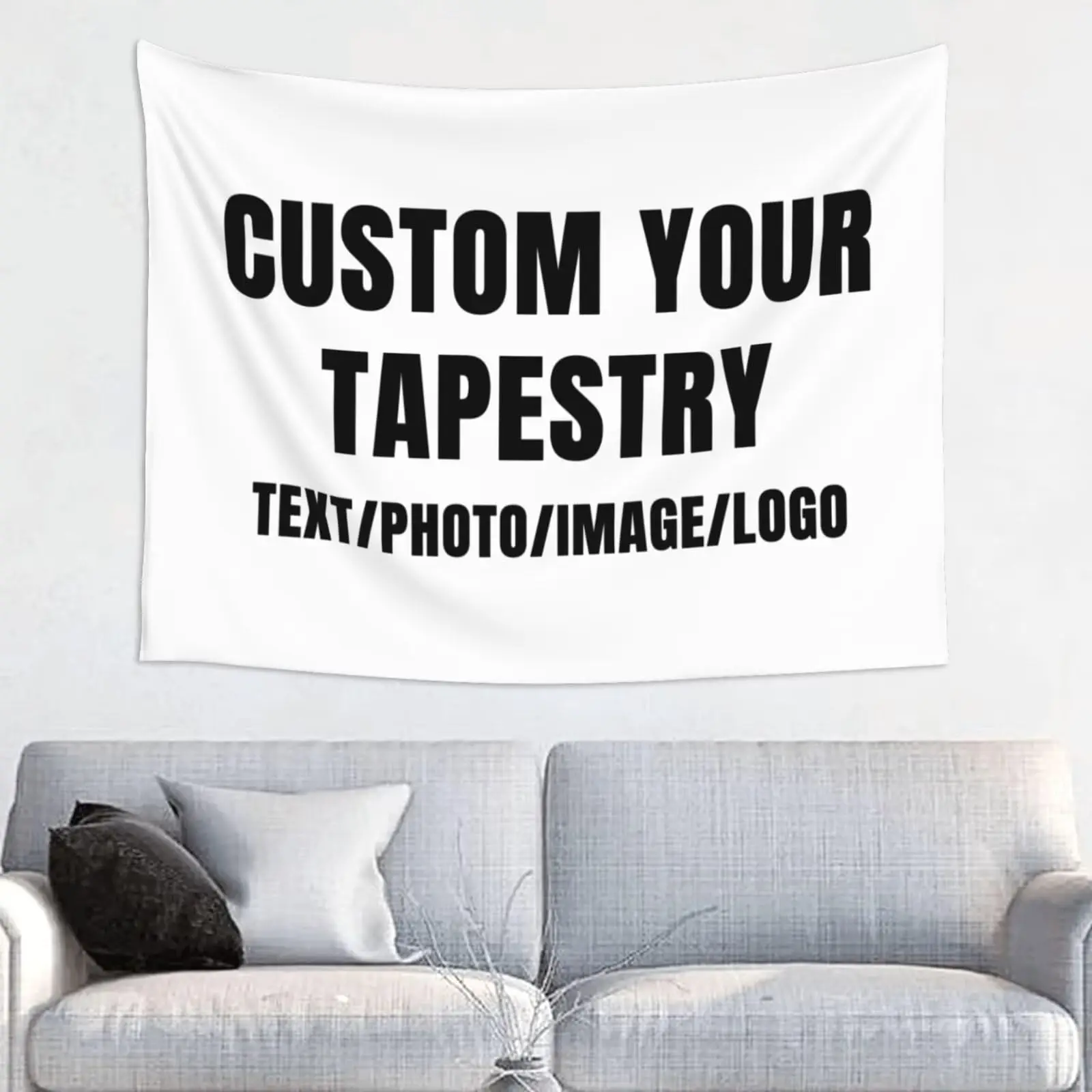 Custom Tapestry Personalized Photo Tapestry Wall Hanging for Bedroom, Living Room & Dorm Decor, Modern Home Wall Art