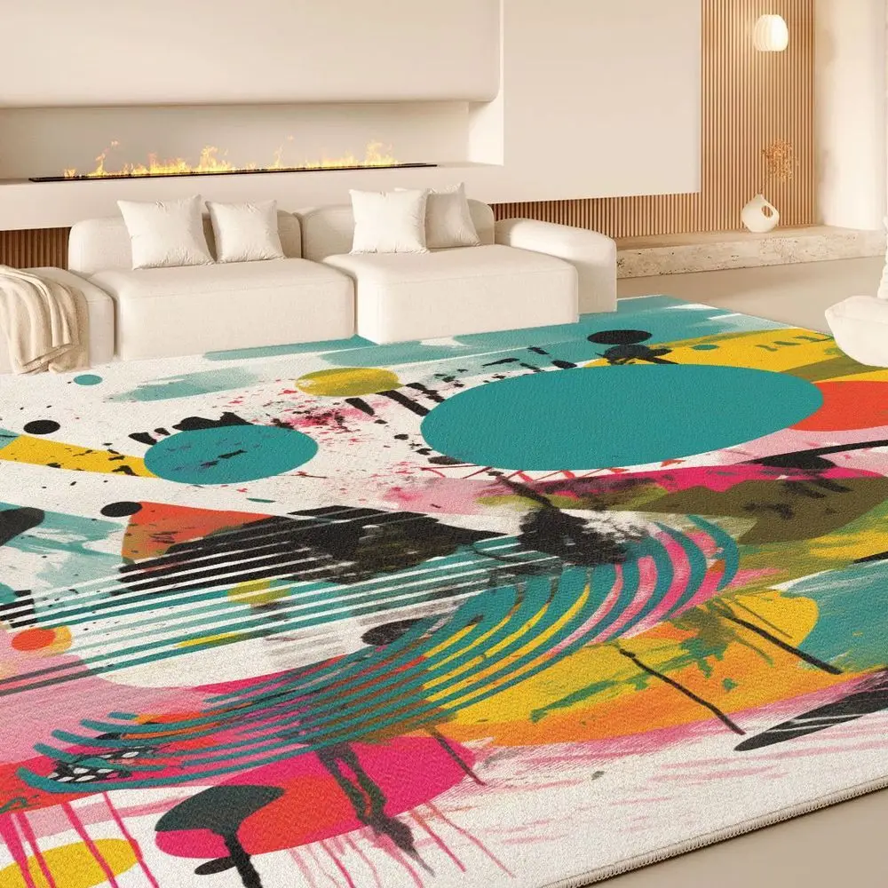 

VIKAMA Loop - Pile Material Mat for Living Room and Bedside, Lightweight and Easy to Move, Wear - Resistant and Non - deformable