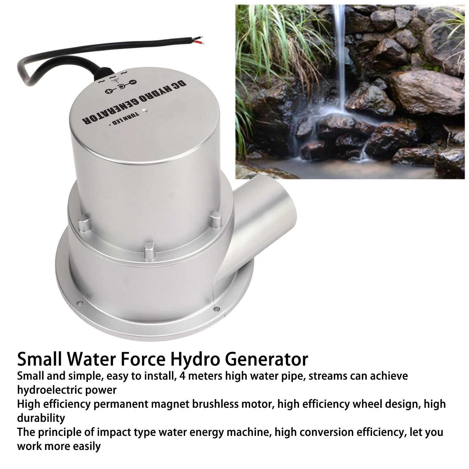 

Гидроэлектрический генератор с водяной турбиной, бесщеточный двигатель с постоянным магнитом, небольшой гидрогенератор водяной силы