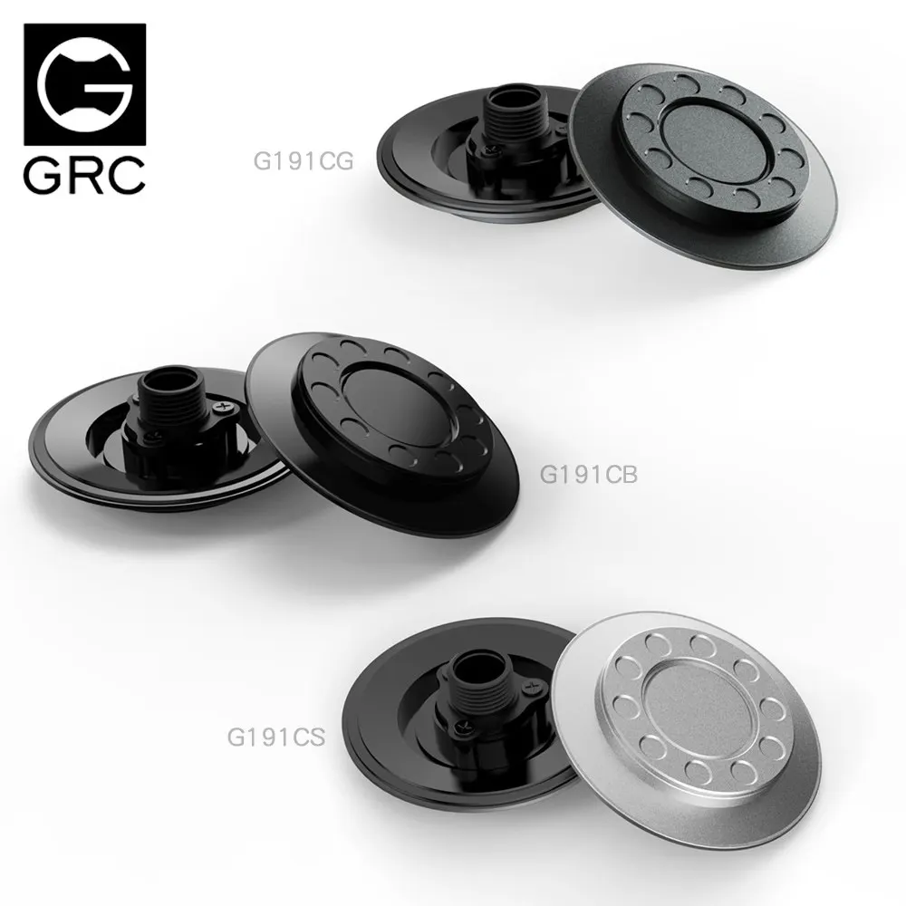 GRC wheel hub decorative cover 1.9 inch retro C style electroplated pancake wheel simulation climbing clip tire wheel hub cover