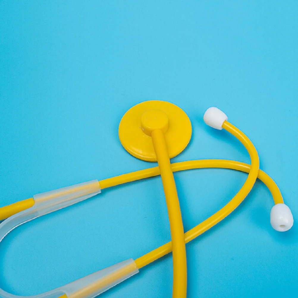 Estetoscopio DIY, juego médico de plástico rojo, accesorios para actuación en escenario, juego de disfraces