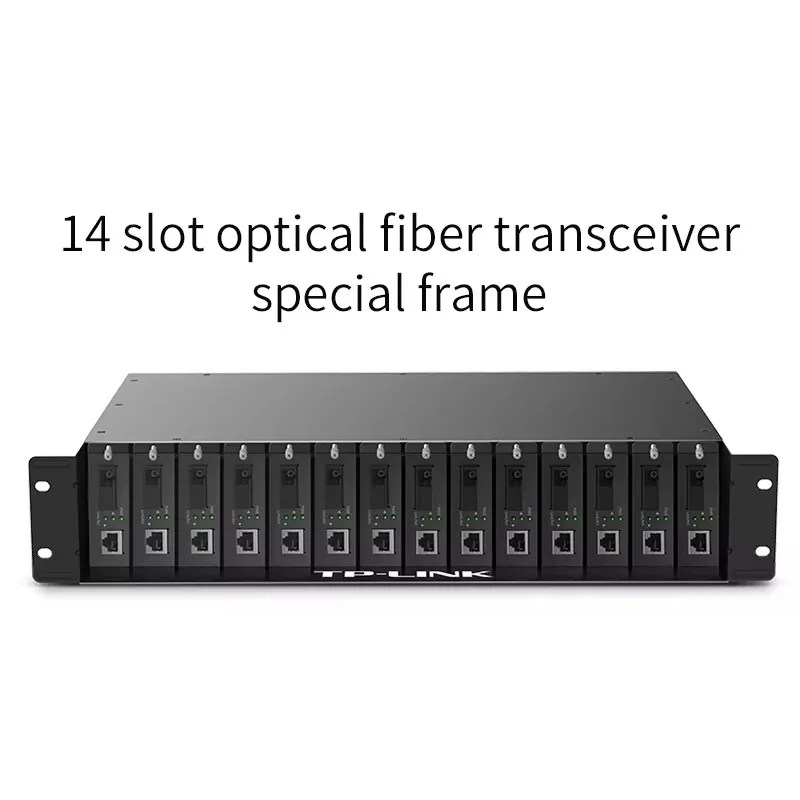 TP-Link 2U TL-FC1400 14 slots fiber optical transceiver  Media Converter Rack Cabinet