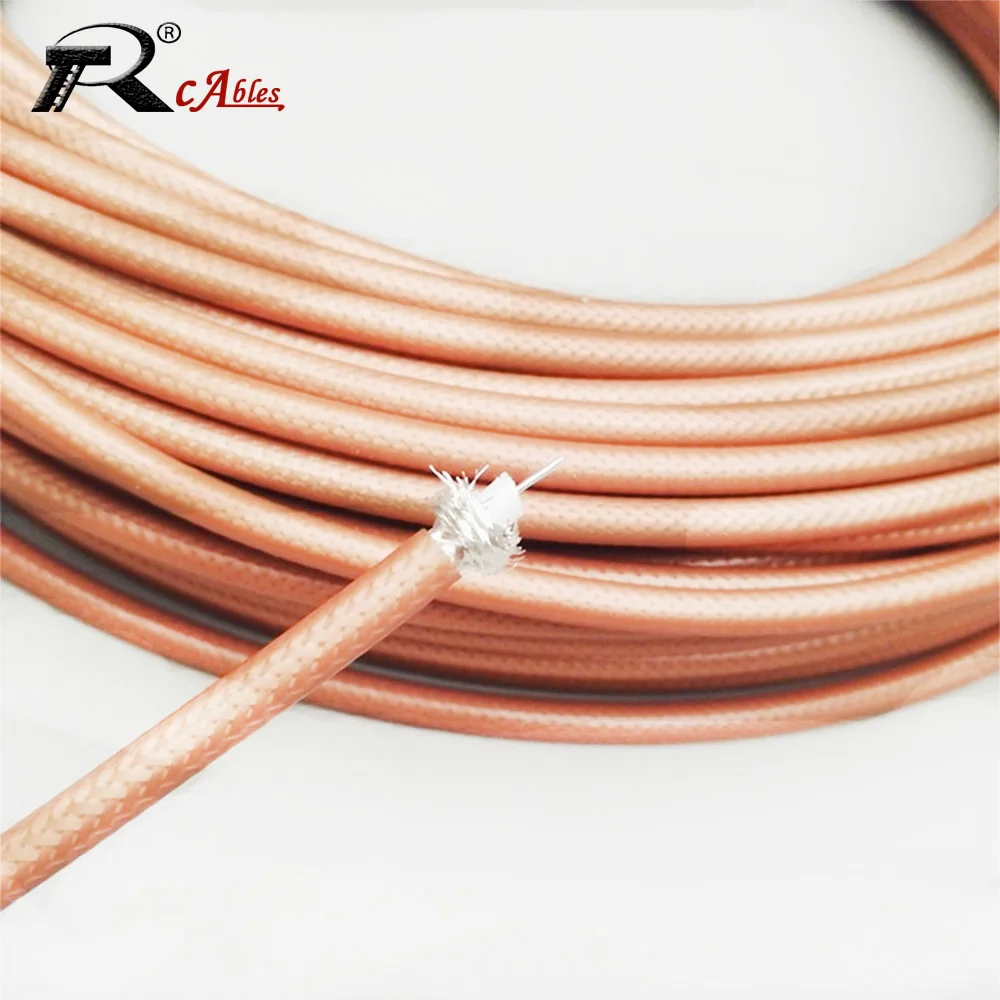 1PC RF Coaxial RG400 Cable Double Shielded  Low Loss 50 Ohm 50-3 RF Coaxial Cable Jumper Wire Cord 50CM 1M 3M 5M 10M 15M 20M