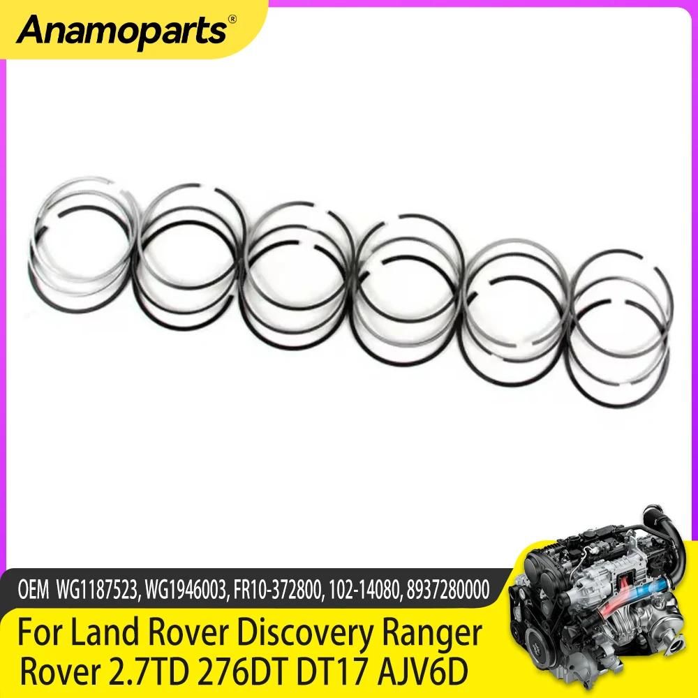 Piston Rings For Land Rover Discovery Ranger Rover 2.7TD 276DT DT17 AJV6D