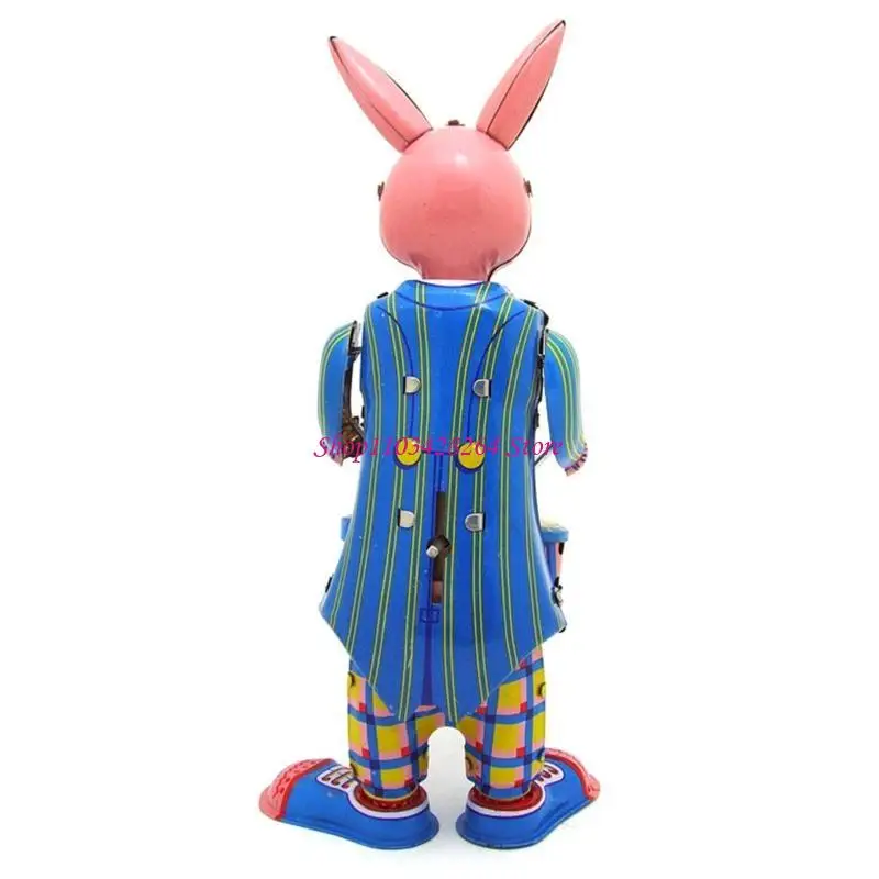 

Wind Up Clown Toy, Clockwork Wind up Tinplate Drumming Clown Vintage