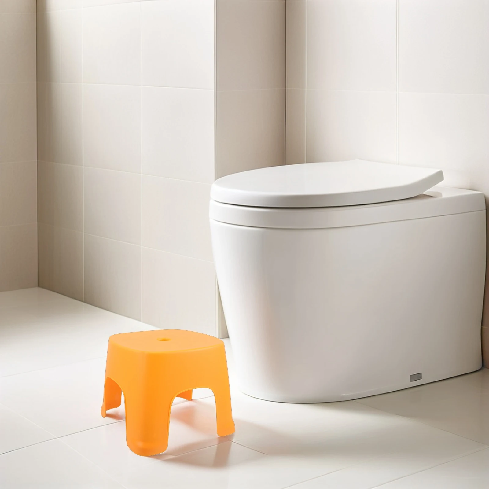 

Children Bathing Stool Kids Bathroom Small Plastic Nonslip Cute Stools Multifunctional Use Durable Comfortable Colorful