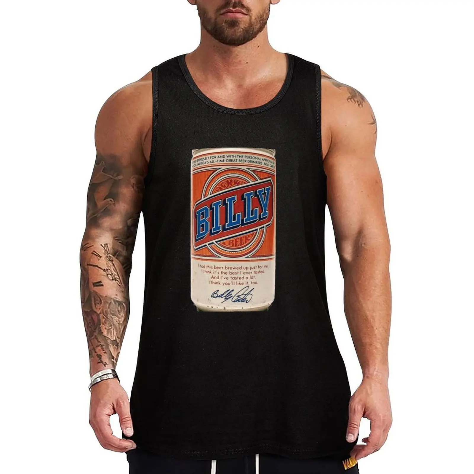 

Billy Beer Can Tank Top t-shirt for men Men's sleeveless vests for men bodybuilding